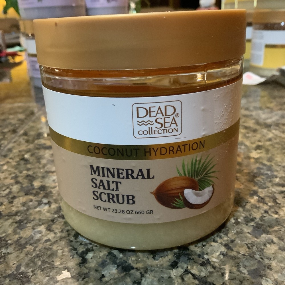 Dead Sea Collection COCONUT Mineral Salt Scrub Aromatic Jar 23.28oz